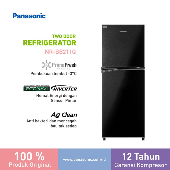 Panasonic Top Freezer 210 L - NR-BB211Q-PK Black